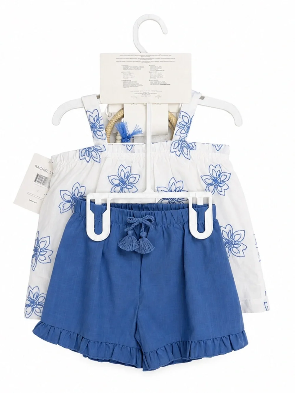 NEW - Rachel Zoe Littles Girls 3T Floral Top Ruffle Shorts Purse Sunglasses Set